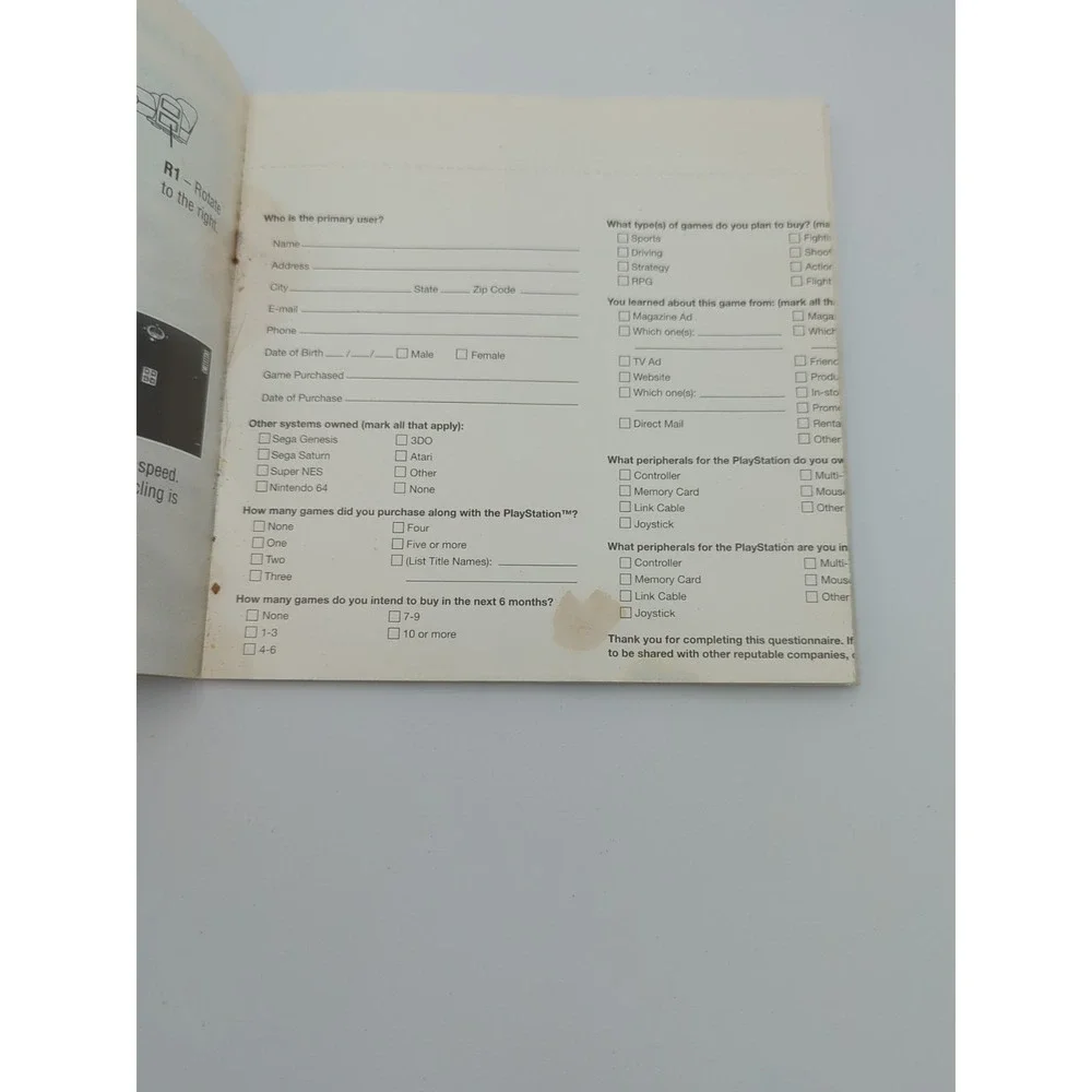 Aquanaut's Holiday Sony Playstation Paper Manual No Disk/Case Manual Only READ‎